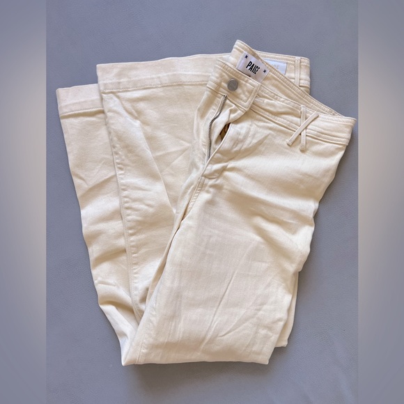 PAIGE Denim Yellow Cropped Jeans - Picture 1 of 7